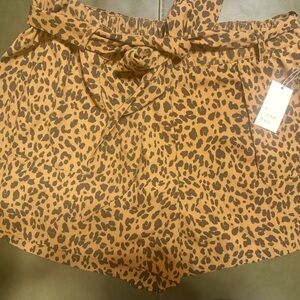 A New Day, Cheetah Shorts, NWT, Size XXL